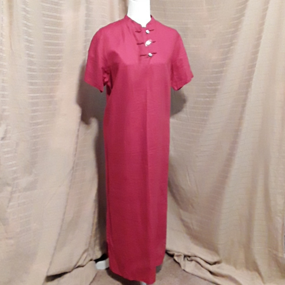 Linen Asian inspired dress